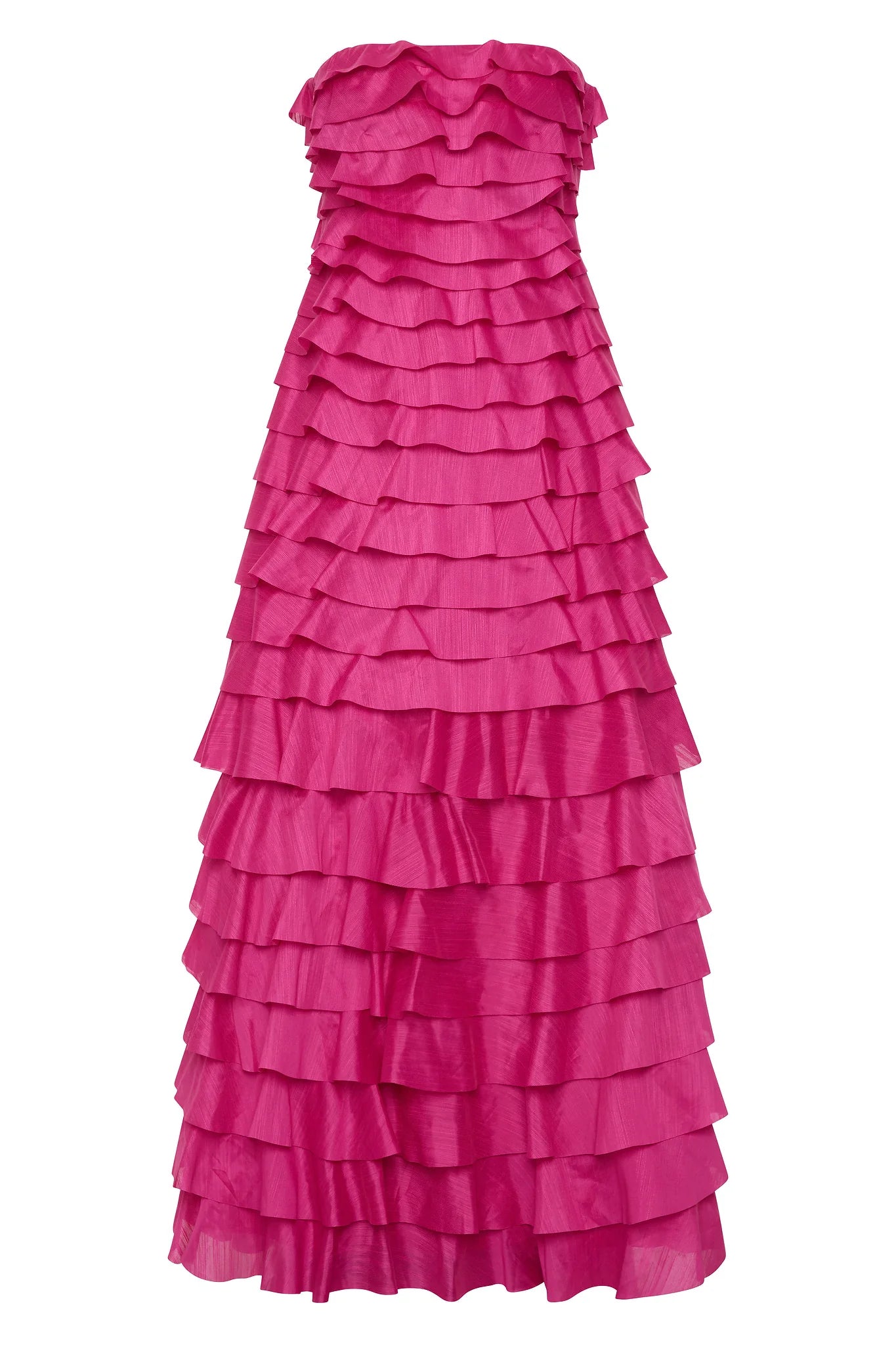 Aje / Fleur Pleated Gown / Magenta