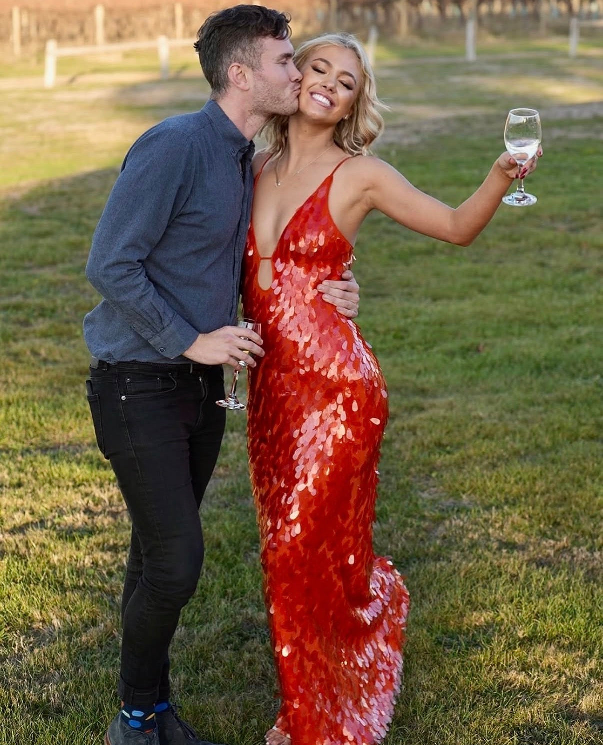 Misha / Sapphire Sequins Dress / Red