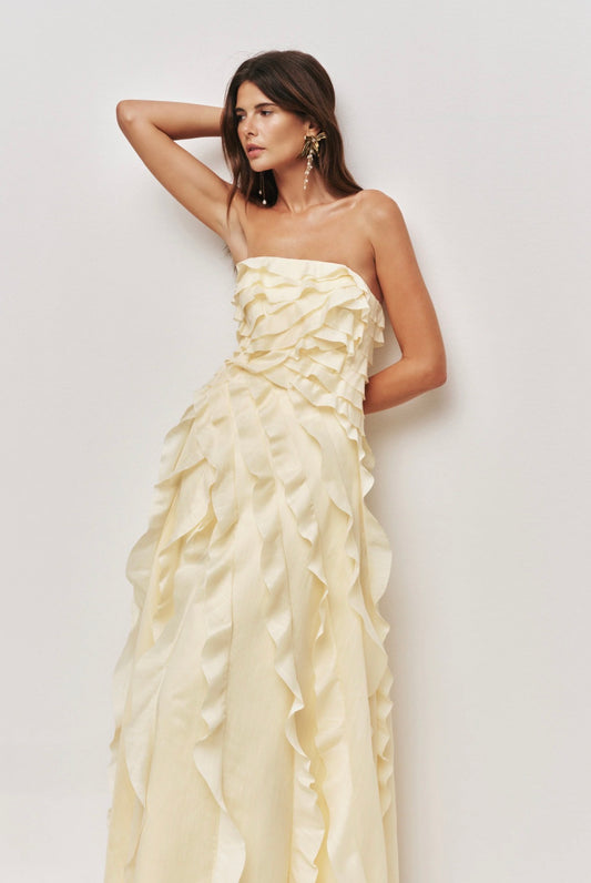 Aje / Allairie Gown / Butter Yellow