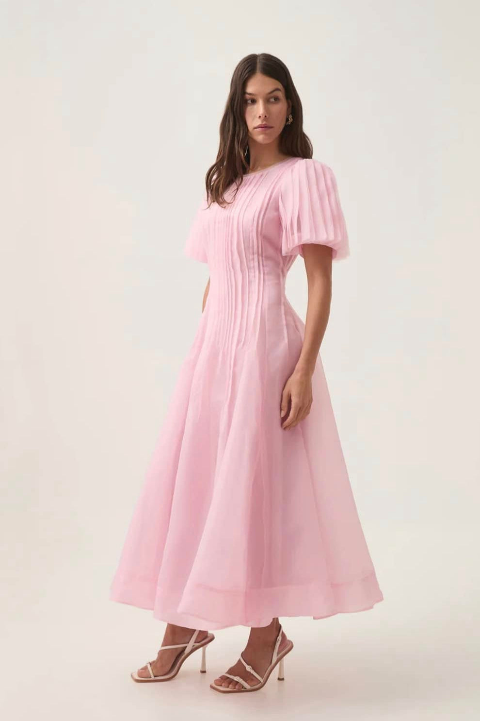 Aje / Nova Midi Dress / Chalk Pink