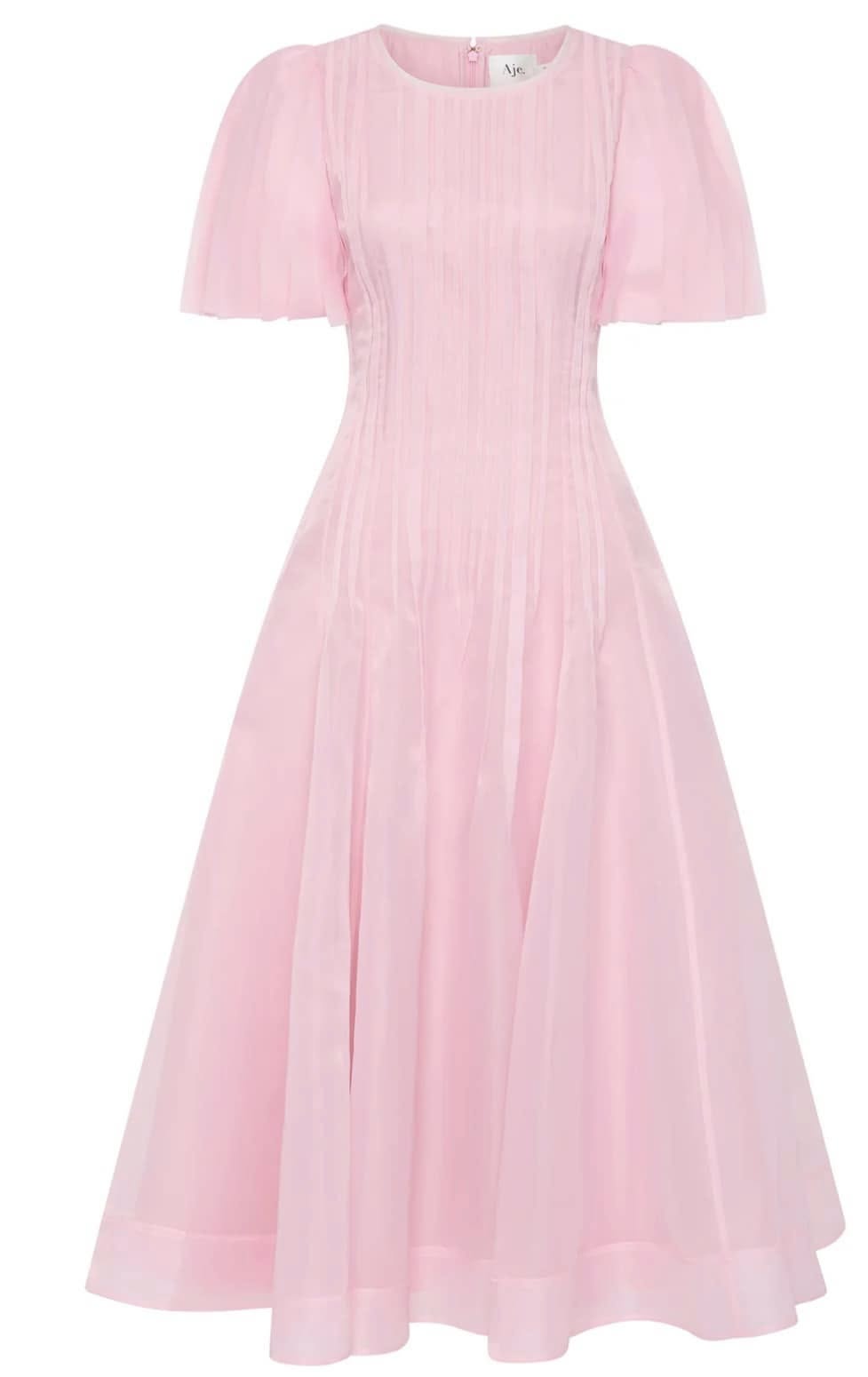 Aje / Nova Midi Dress / Chalk Pink