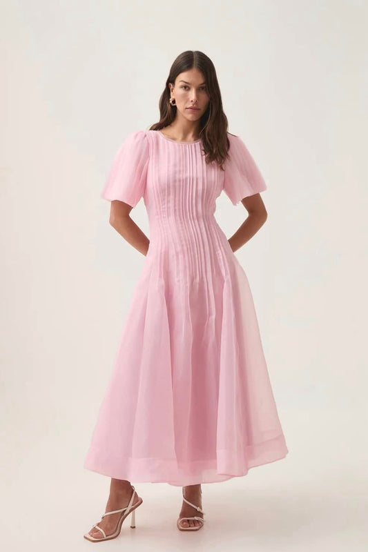 Aje / Nova Midi Dress / Chalk Pink