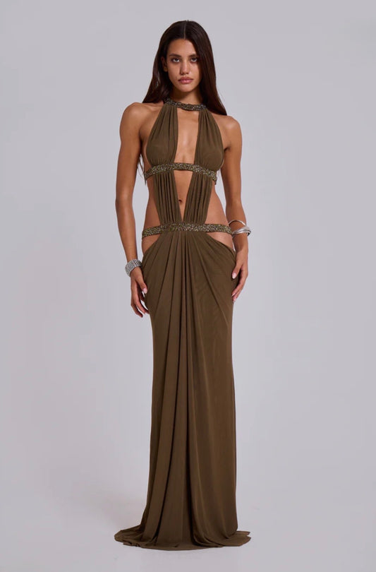 Jaded London / 6am Dress / Moss