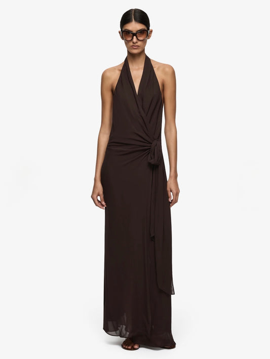 Bec & Bridge / Soneva Wrap Dress / Dark Chocolate