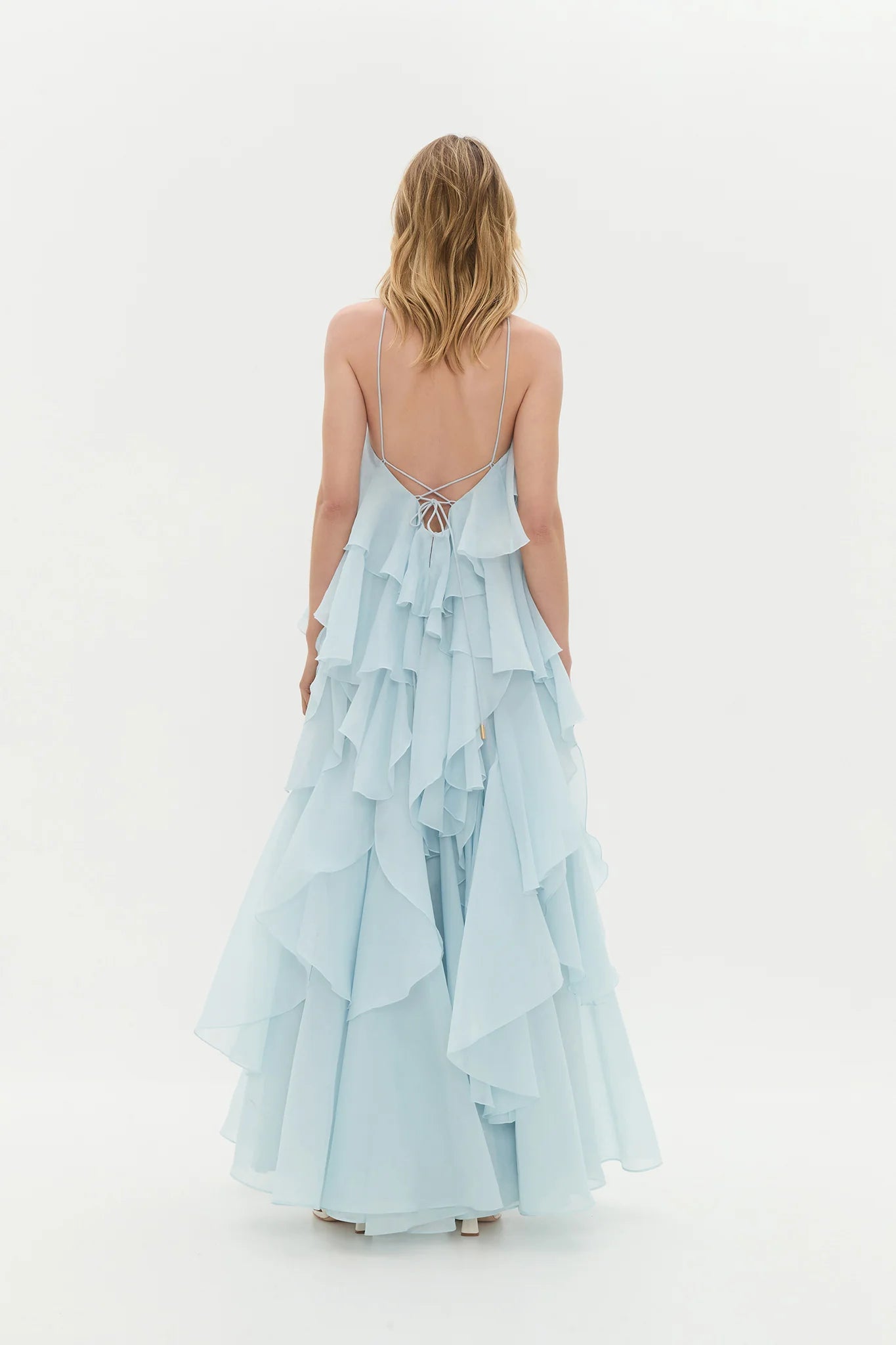 Aje / Pandorea Layered Maxi Dress / Silver Blue