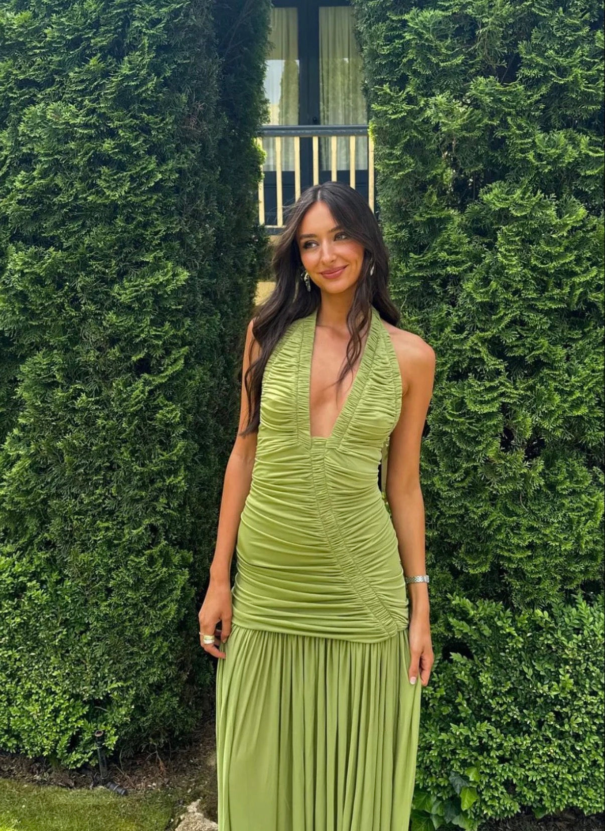 Christopher Esber / Orion Gown / Green Olive