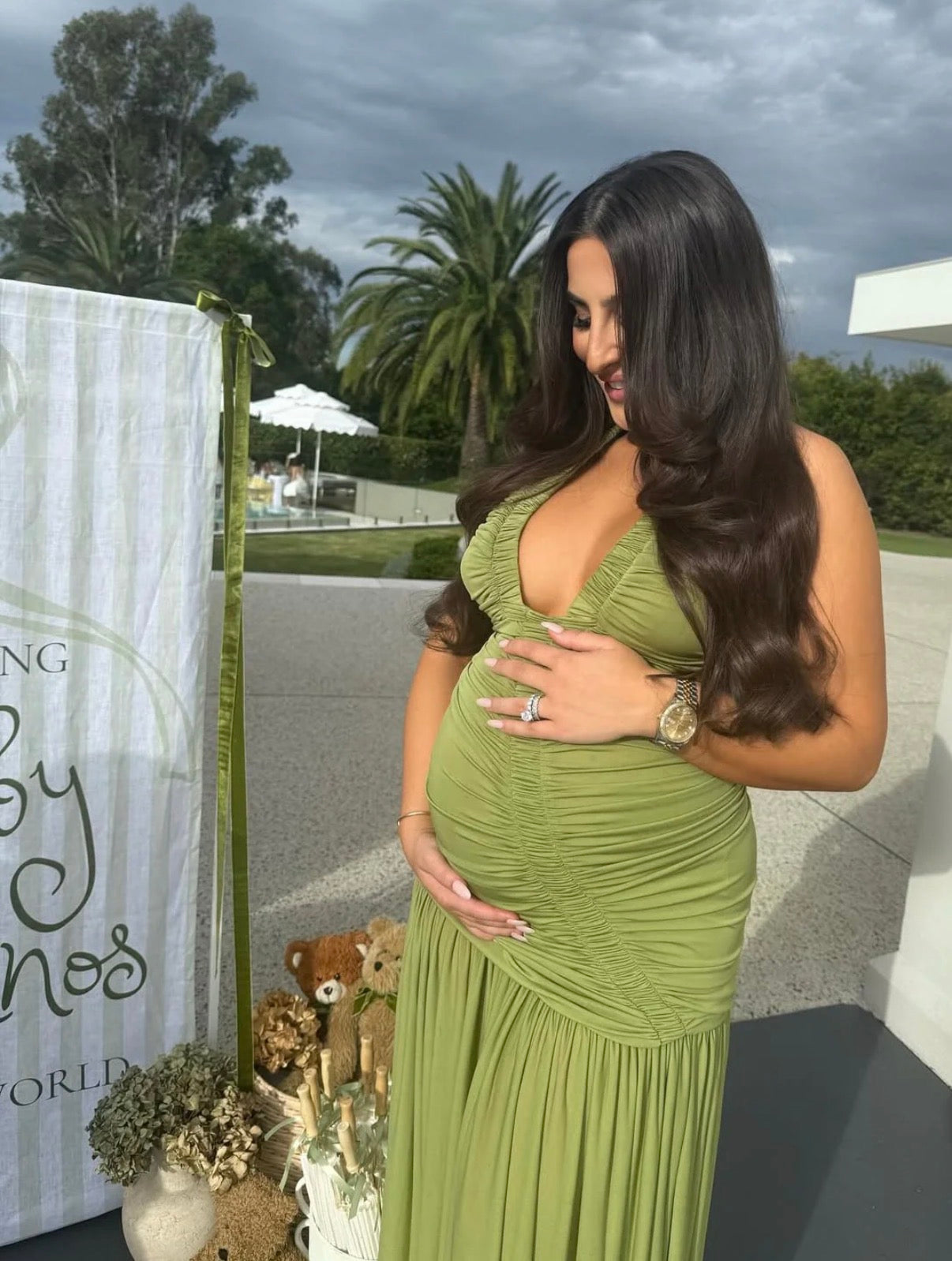 Christopher Esber / Orion Gown / Green Olive