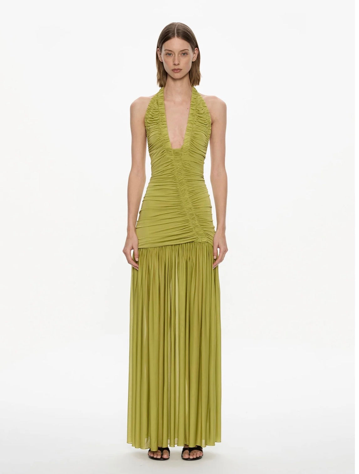Christopher Esber / Orion Gown / Green Olive
