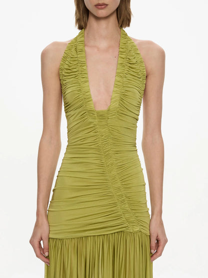 Christopher Esber / Orion Gown / Green Olive