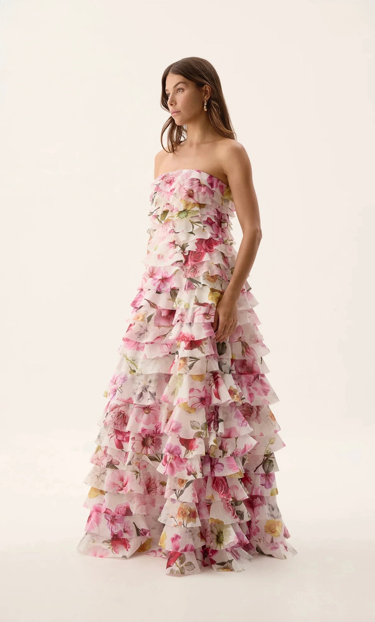 Aje / Fleur Pleated Gown / Collage Floral