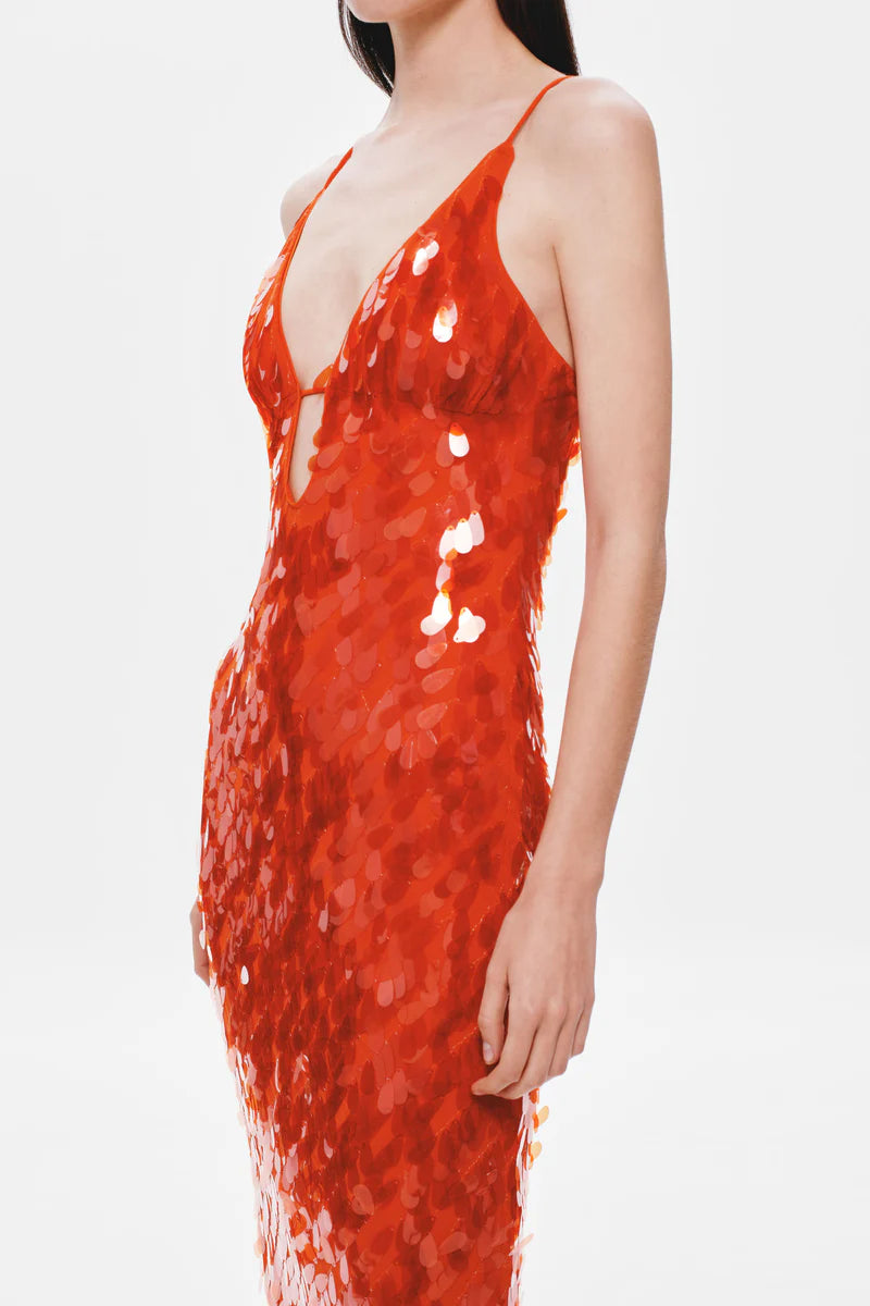 Misha / Sapphire Sequins Dress / Red