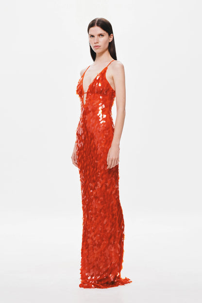 Misha / Sapphire Sequins Dress / Red