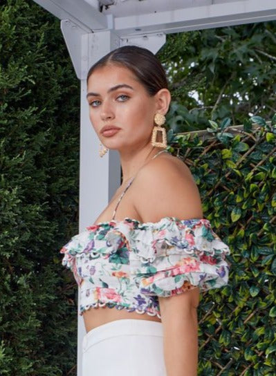 Zimmermann / Allia Pintuck Floral Top