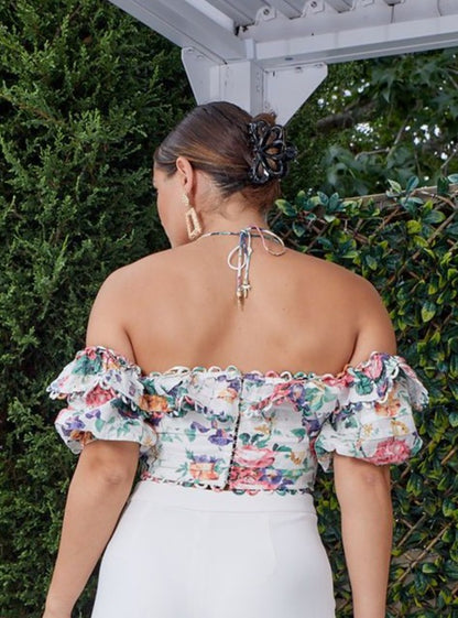 Zimmermann / Allia Pintuck Floral Top