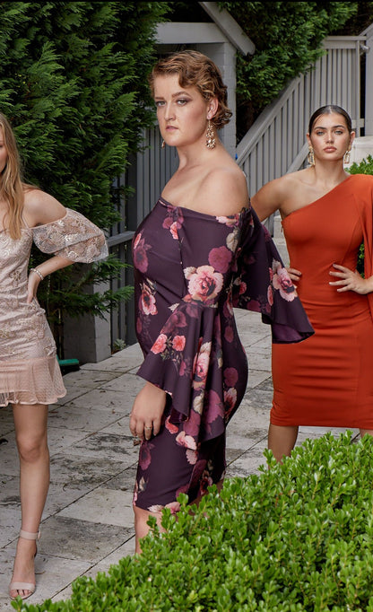Jayson Brunsdon - Grenache Shadow Rose Dress - EX-RENTAL FINAL SALE