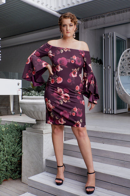 Jayson Brunsdon - Grenache Shadow Rose Dress - EX-RENTAL FINAL SALE