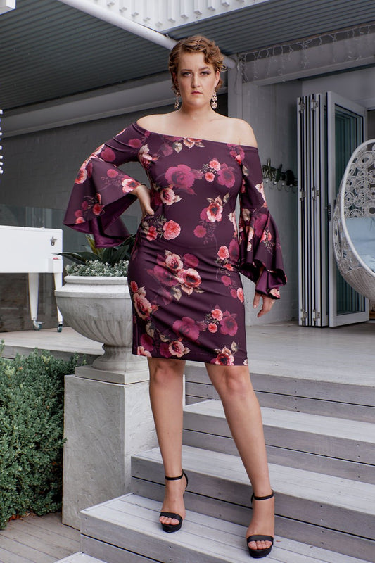 Jayson Brunsdon - Grenache Shadow Rose Dress - EX-RENTAL FINAL SALE