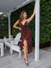 Load image into Gallery viewer, Harpa Dress - Red Leopard/ MISHA Collection- RRP $440
