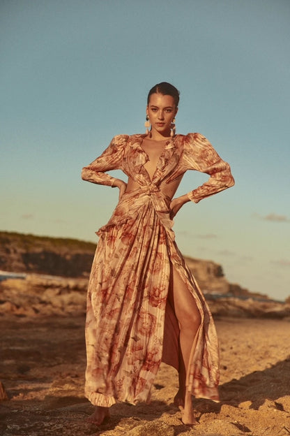 Sonya Moda / Ruffle Cutout Maxi