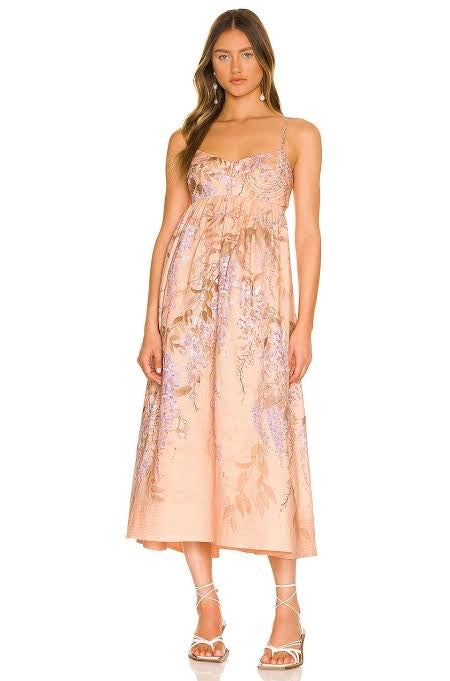 Zimmermann / Rosa Bralette Midi Dress