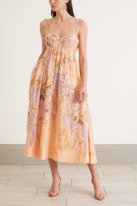 Zimmermann / Rosa Bralette Midi Dress