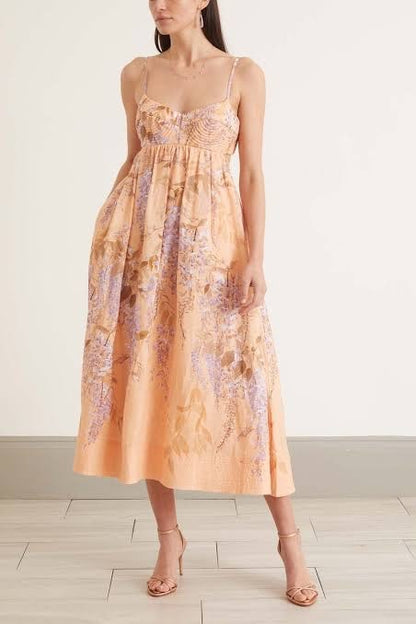 Zimmermann / Rosa Bralette Midi Dress