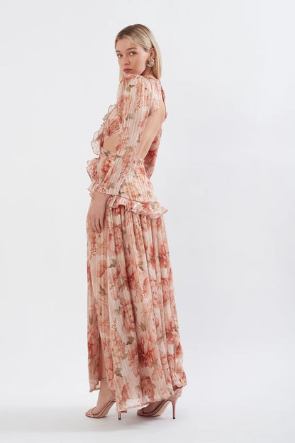 Sonya Moda / Ruffle Cutout Maxi